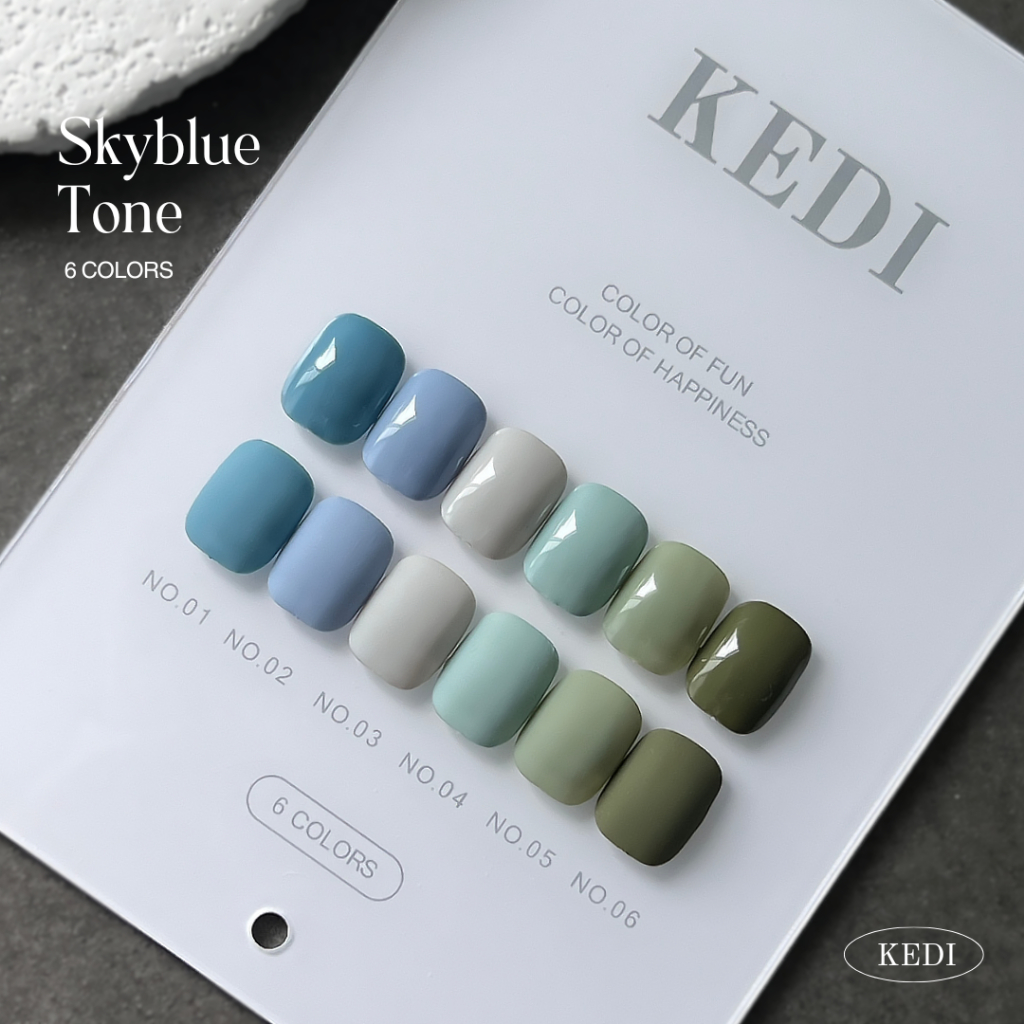 แยกขวด KEDI Sky Blue Tone สีเจลโทนฟ้า เขียว