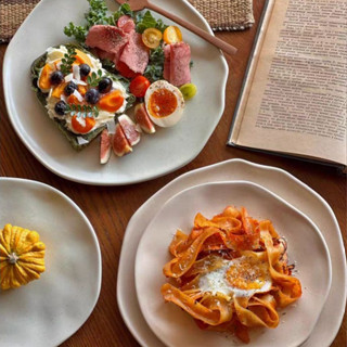 Chansuay - จานสวย จานเซรามิคใบใหญ่ Breakfast Plattet จานสเต๊…