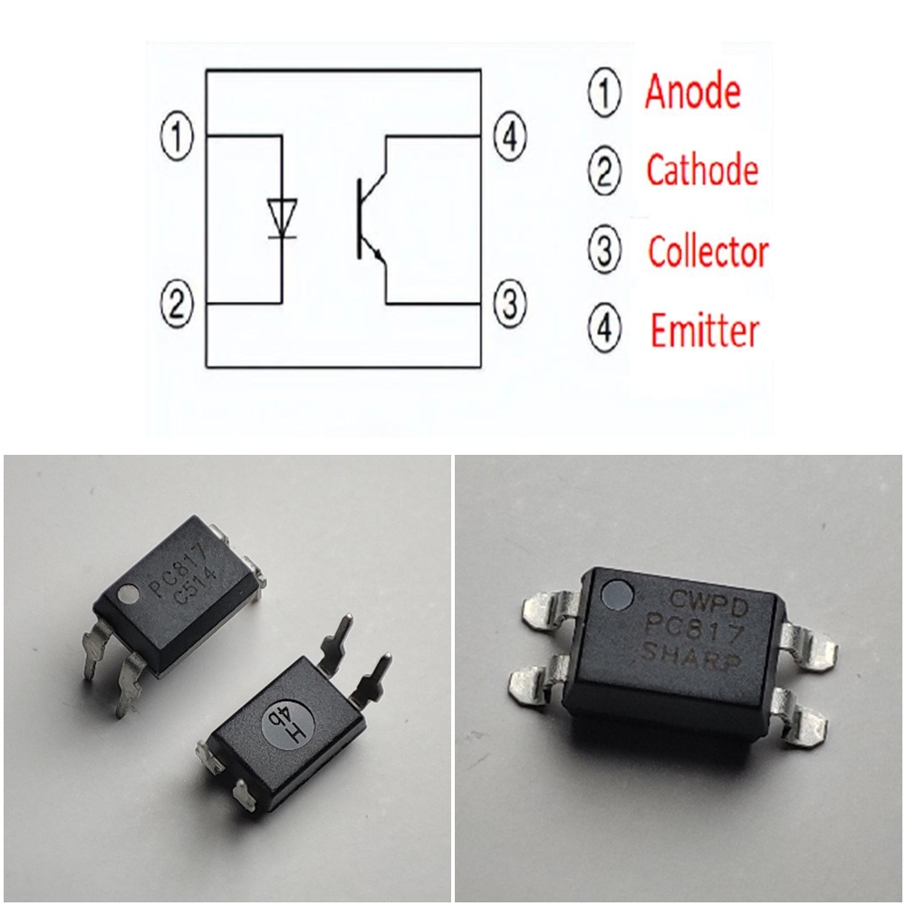 PC817 optocoupler IC ออปโทคัปเลอร์