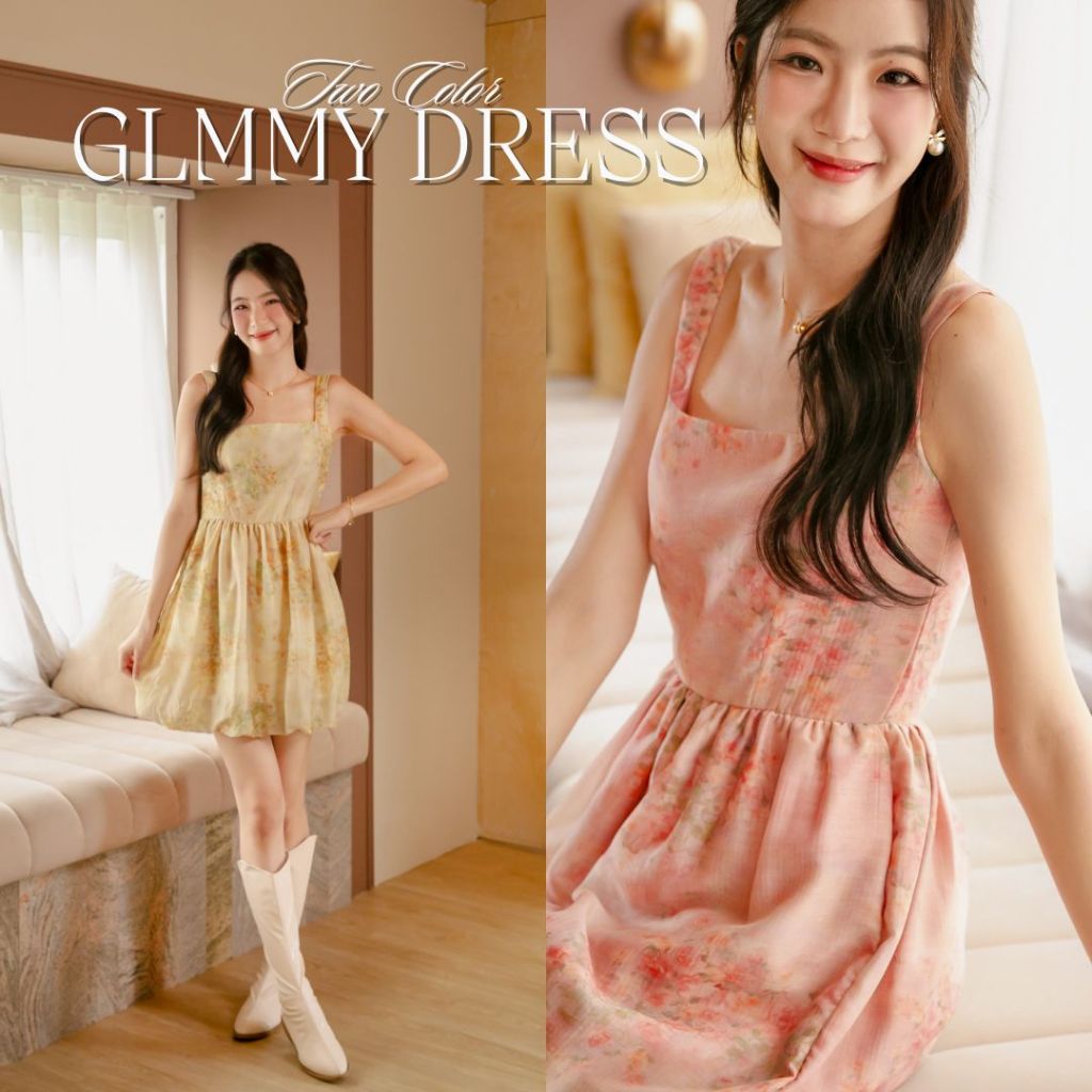 DR0554 LABELLE รุ่น Glmmy Dress เดรสสั้นน่ารักมาก มี2สี