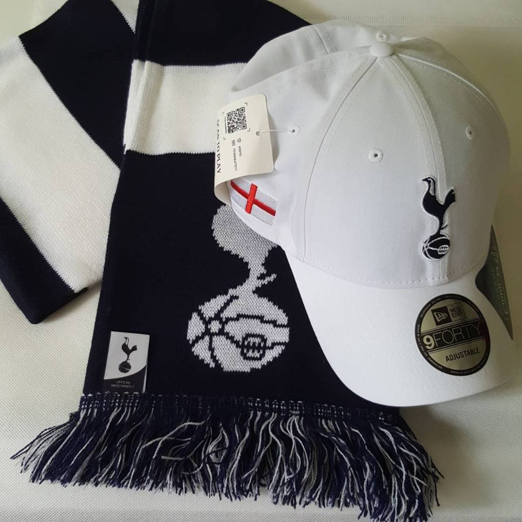 หมวกแก๊ป ผ้าพันคอ Spurs Tottenham Hotspur Scarf New Era England Flag Cap Official Licensed ลิขสิทธิ์