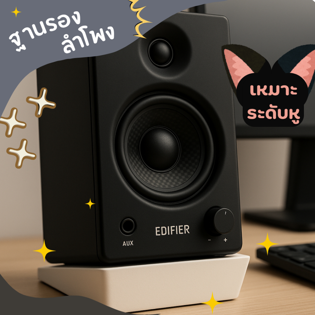 ฐานรองลำโพง Edifier MR4 MR5 R19BT QR30 (R1280DBs, R1280T, Mackie,) ฐานปรับมุมลำโพง