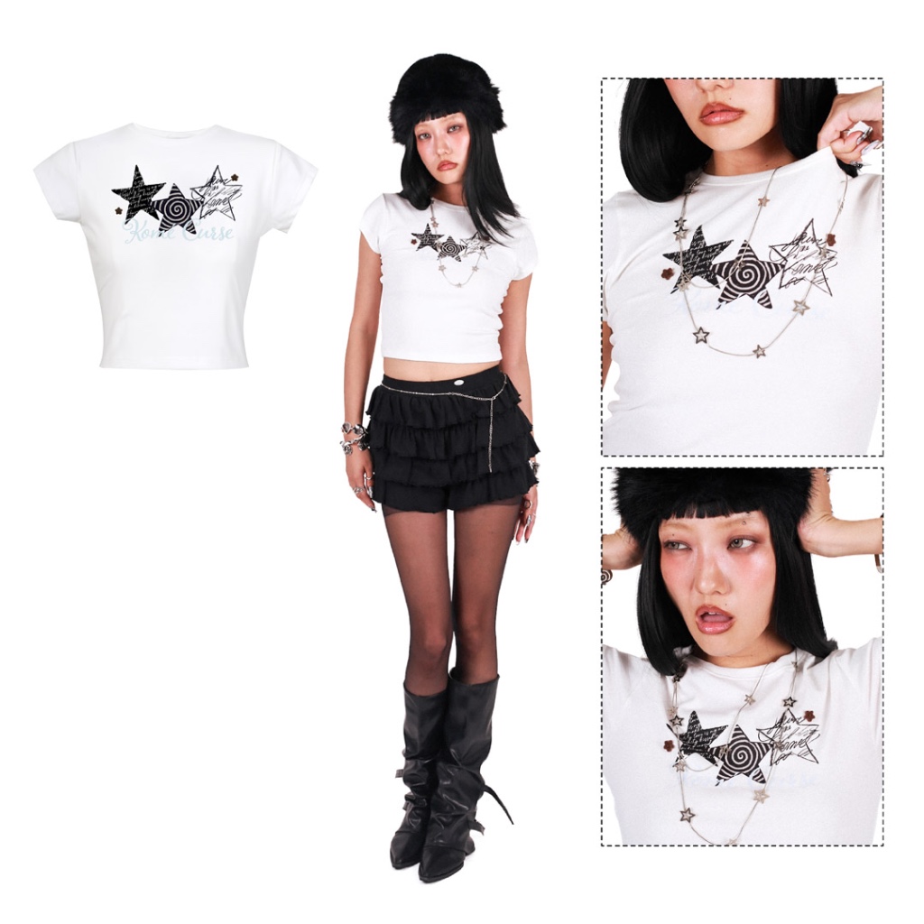 kome.offi เสื้อยืด รุ่น stars sister t-shirt