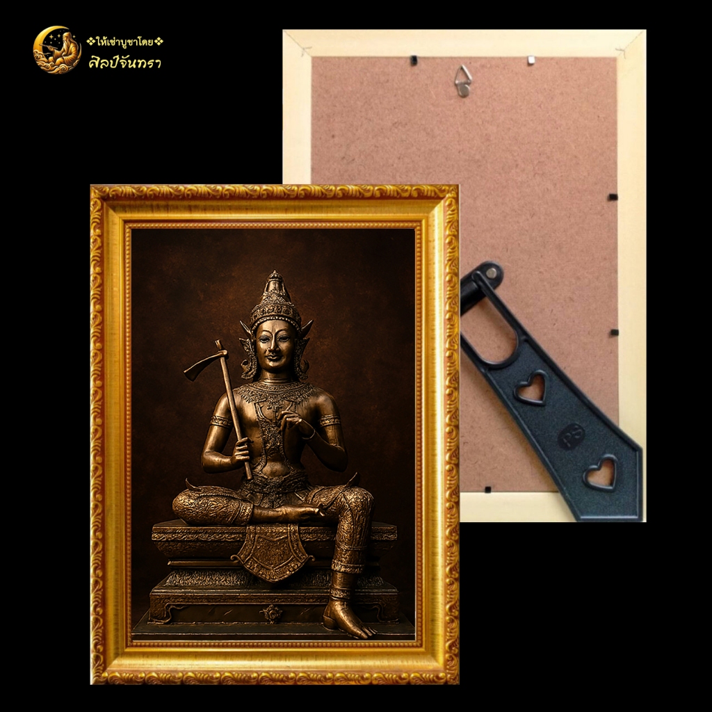 พระวิษณุกรรมปางนั่ง พ่อทุกสถาบัน การช่าง เมตตายิ่งใหญ่ มงคล ของขวัญ รูปพร้อมกรอบรูปบูชา - รูปที่ 3
