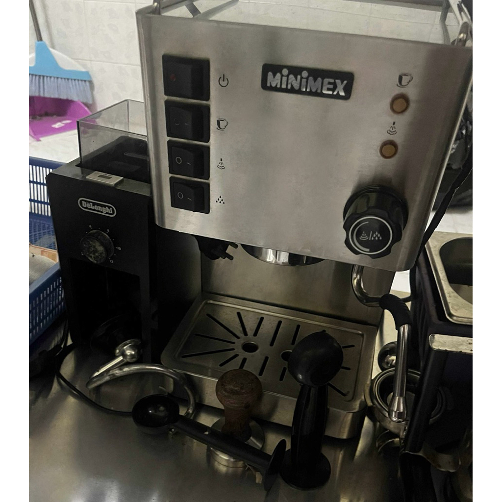 (มือสอง) เครื่องชงกาแฟ Minimex SuperRich /เครื่องบดเมล็ดกาแฟ De’longhi