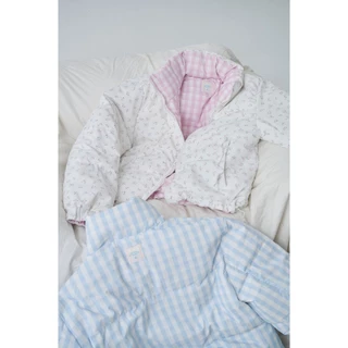 [umore.made] 2-sided Gingham garden down jacket ใส่ได้ 2 ด้าน (🌡️ติดลบได้) อุ่น เบา กันลม กันหิมะ ขนเป็ด90%