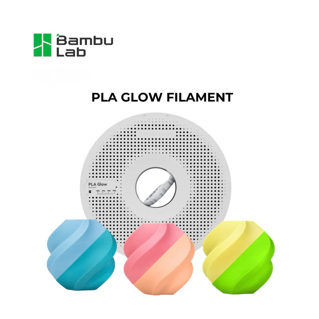 Bambu Lab PLA Glow Filament 1KG (พร้อมสปูล) – เส้นใยเรืองแสงในที่มืด ของแท้จาก Bambu Lab