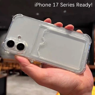 เคสใส่บัตร เคสใสใส่บัตรได้ สำหรับ รุ่น เคส For iPhone 17 11 16 13 15 12 14 Pro Max XR 7 8 Plus XS Max เคสไอโฟน เคสมือถือ