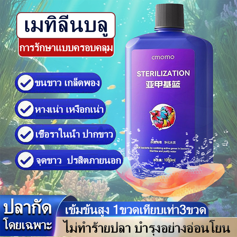 Methylene Blue รักษา ป้องกัน 2in1 แก้ทุกปัญหาสุขภาพของปลา เมทิลีน บลูอ่อนโยนไม่ระคายเคือง น้ำยาเมทิลีนบลูดูแลน้ำในตู้ปลา