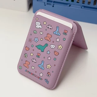 Magnet wallet : Plum doodle กระเป๋าใส่บัตรแม่เหล็กติดเคส ใช้เป็นขาตั้งได้ น่ารักสุดๆ*ไม่รวมเคส* | Stickwithme4ev
