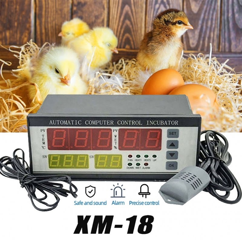 เครื่องควบคุมอุณหภูมิและความชื้นตู้ฟักไข่XM-18ตัวควบคุม สำหรับตู้ฟักไข่อัตโนมัติ ฟักไข่ไก่ ส่งจากไทย