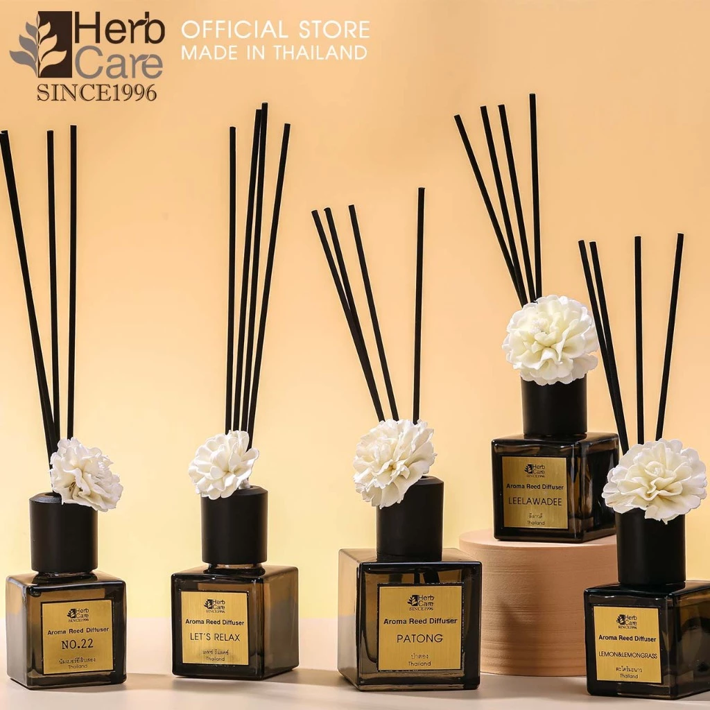 ก้านไม้หอมปรับอากาศ น้ำหอมตั้งในห้อง น้ำหอมปรับอากาศ กระจายกลิ่น Aroma reed diffuser 100ml. (1/2)