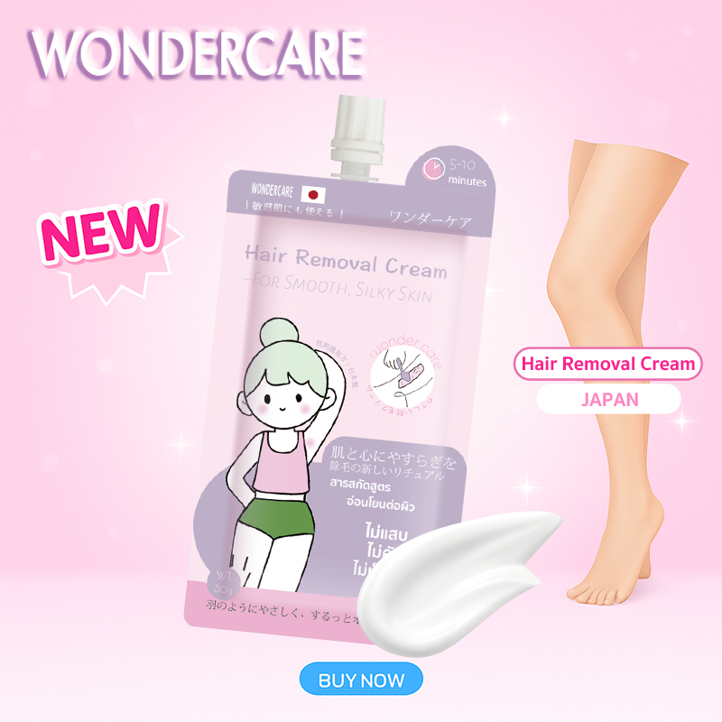WONDERCARE ครีมขจัดขน ขจัดขน สารสกัดจากใบบัวบกและดอกดาวเรือง สำหรับบอบบาง Hair Removal Cream ขนาด 30 กรัม