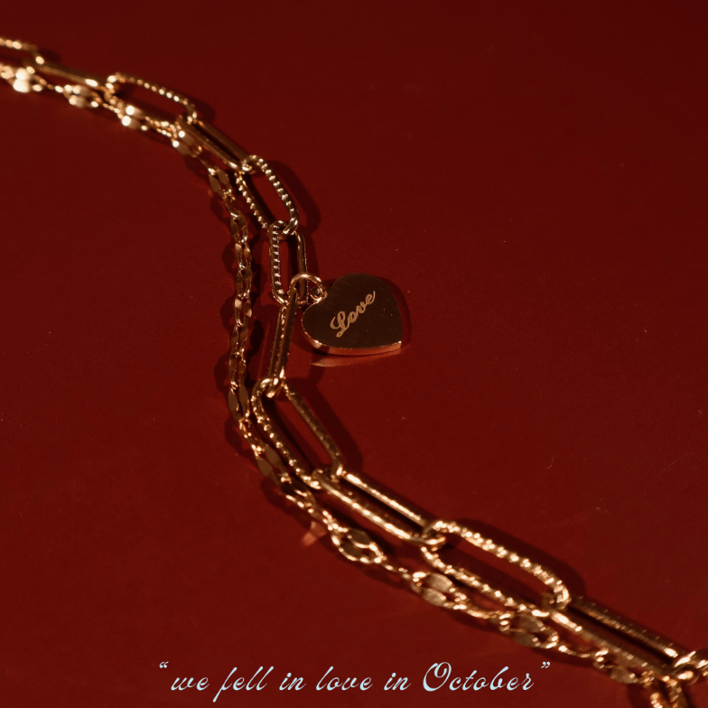 mihn. - Chain&<3 Bracelet l กำไลโซ่2เลเยอร์ไม่ลอกดำ