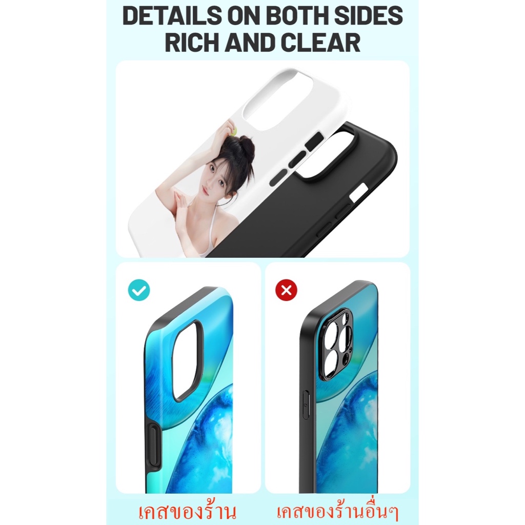 เคสโทรศัพท์ไอโฟน แบบสั่งพิมพ์ภาพหรือลายได้เอง Custom รูปที่ 4