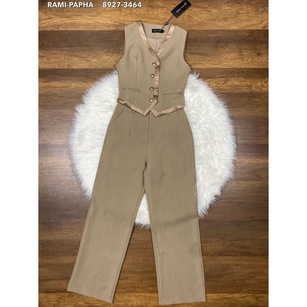 🌟 Setเสื้อกั๊ก มาคู่กับกางเกงขายาว 8927-3464 (ramipapha)🌟