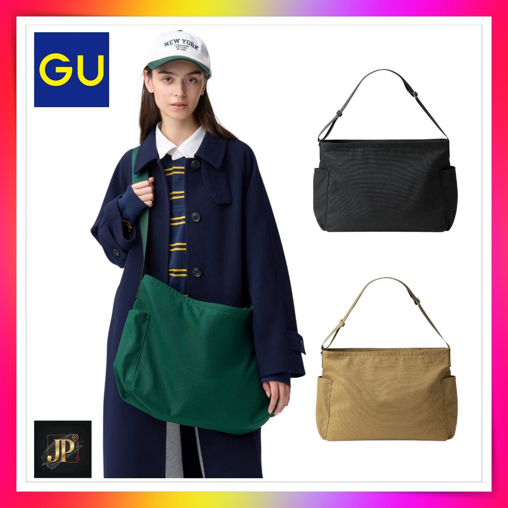 กระเป๋าสะพายไหล่ GU ผ้าแคนวาส +E【GU Canvas Shoulder Bag +E】
