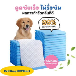 แผ่นรองฉี่สุนัข แผ่นรองฉี่กระต่าย แผนรองฉี่สุนัข ห้องน้ำหมา แผ่นรองฉี่สัตว์เลี้ยง ช่วยฝึกขับถ่าย ระงับกลิ่น ซึมซับไดีดี