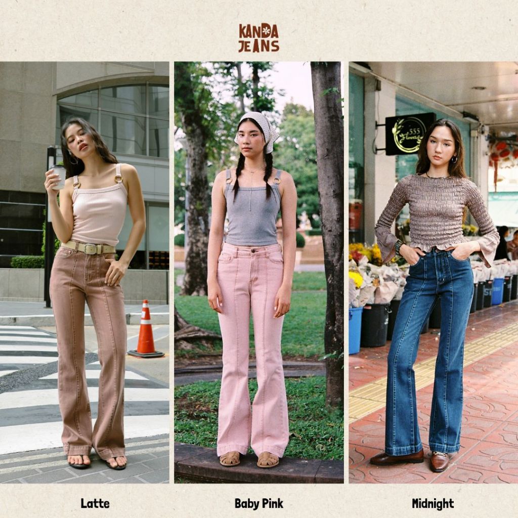 KANDA JEANS :Jane Bootcut Jeans กางเกงยีนส์ ทรงขาม้าเล็ก