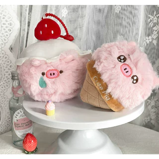 New 🐷🐷💗พร้อมส่ง💗🐷🐷🐷พวงกุญแจจี้ตุ๊กตาCute Pig มีทั้งแบบเค้กสตอเบอร์รี่ และ โคน ขนาดตัวใหญ่ ขนนุ่มปุกปุย พร้อมสายห้อย
