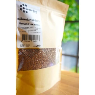 เมล็ดแฟลกซ์สีน้ำตาล 200 ก. ตราเสือบิน (Brown Flax Seeds)