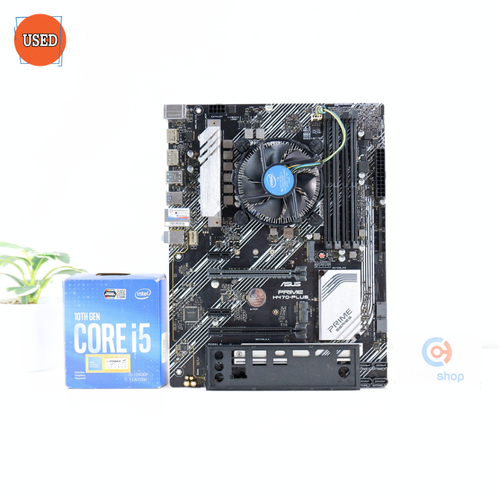 ชุดซีพียูพร้อมเมนบอร์ด CPU: INTEL CORE I5-10400F + MB: ASUS PRIME H470 PLUS P16591