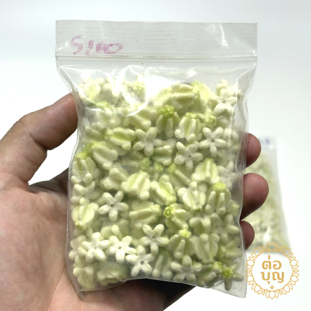 ดอกรักดินปั้น งานแฮนด์เมด 3 ขนาด แพ็ค 100 ดอก เหมือนจริง มีรูร้อย เข็มเสียบง่าย พร้อมส่ง - รูปที่ 2