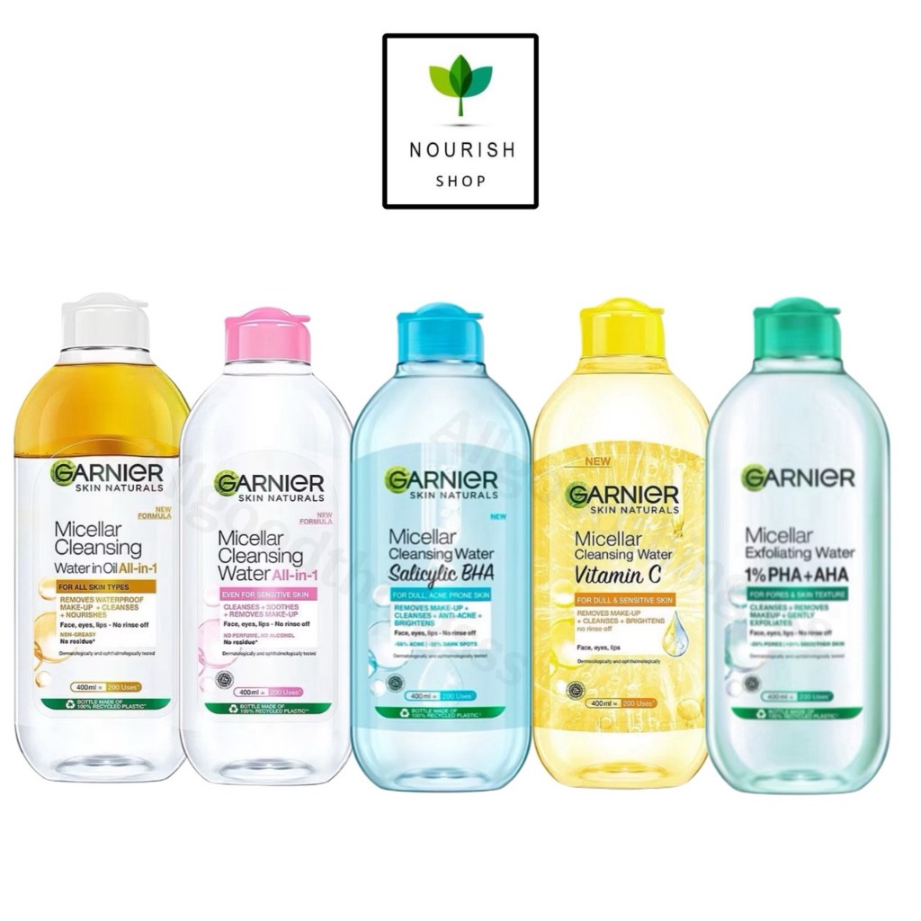 Garnier Micellar Cleansing Water 125-400ml การ์นิเย่ ล้างเครื่องสำอาง คลีนซิ่ง ไมเซล่า