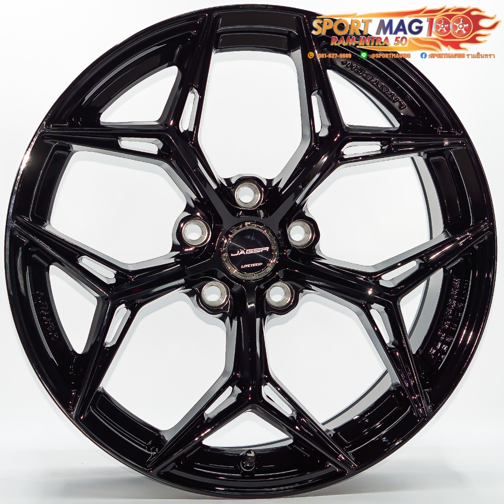 ล้อแม็ก Lenso Jager BLAZE Litetech+ FlowForming ขอบ 18 กว้าง 8.5นิ้ว 5รู108 Offset35 สีดำเงา (ราคา4ว
