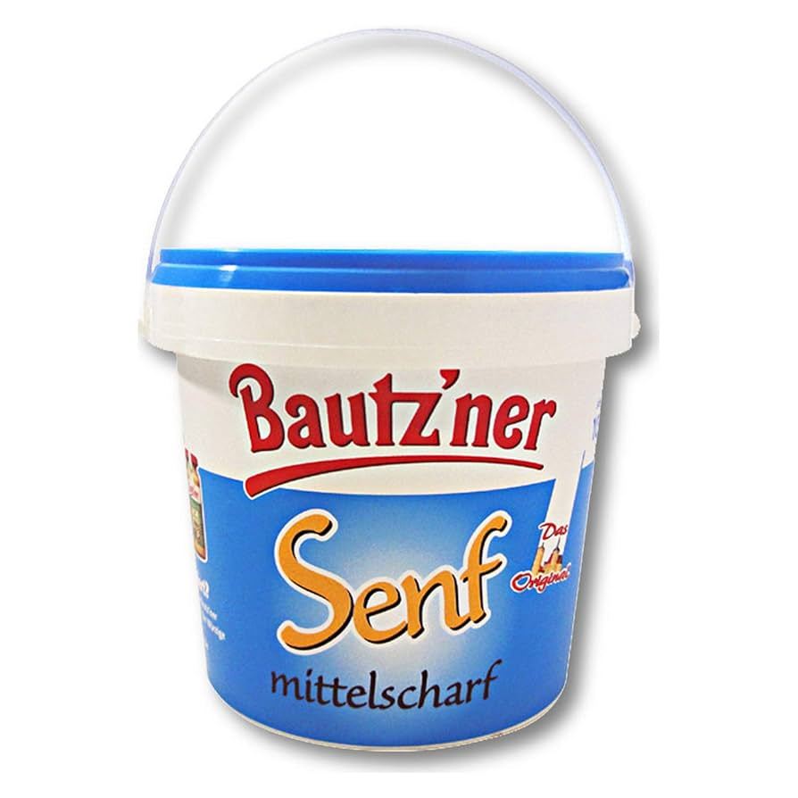Senf mittelscharf 1,000ml - Bautz'ner มัสตาร์ดเยอรมันรสกลาง รสชาติกำลังดี ไม่เผ็ดจัด หอมกลิ่นมัสตาร์ดแท้