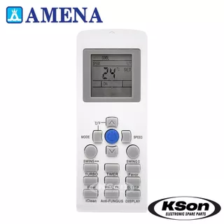 รีโมทแอร์ อามีน่า อะไหล่แอร์ Amena Air Conditioner Remote Control รุ่น YAR-P/001E YAR-P/002E
