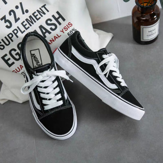 【จัดส่งที่รวดเร็ว】VSG 💯 ComfyCush Old Skool Sneakers Black ช…