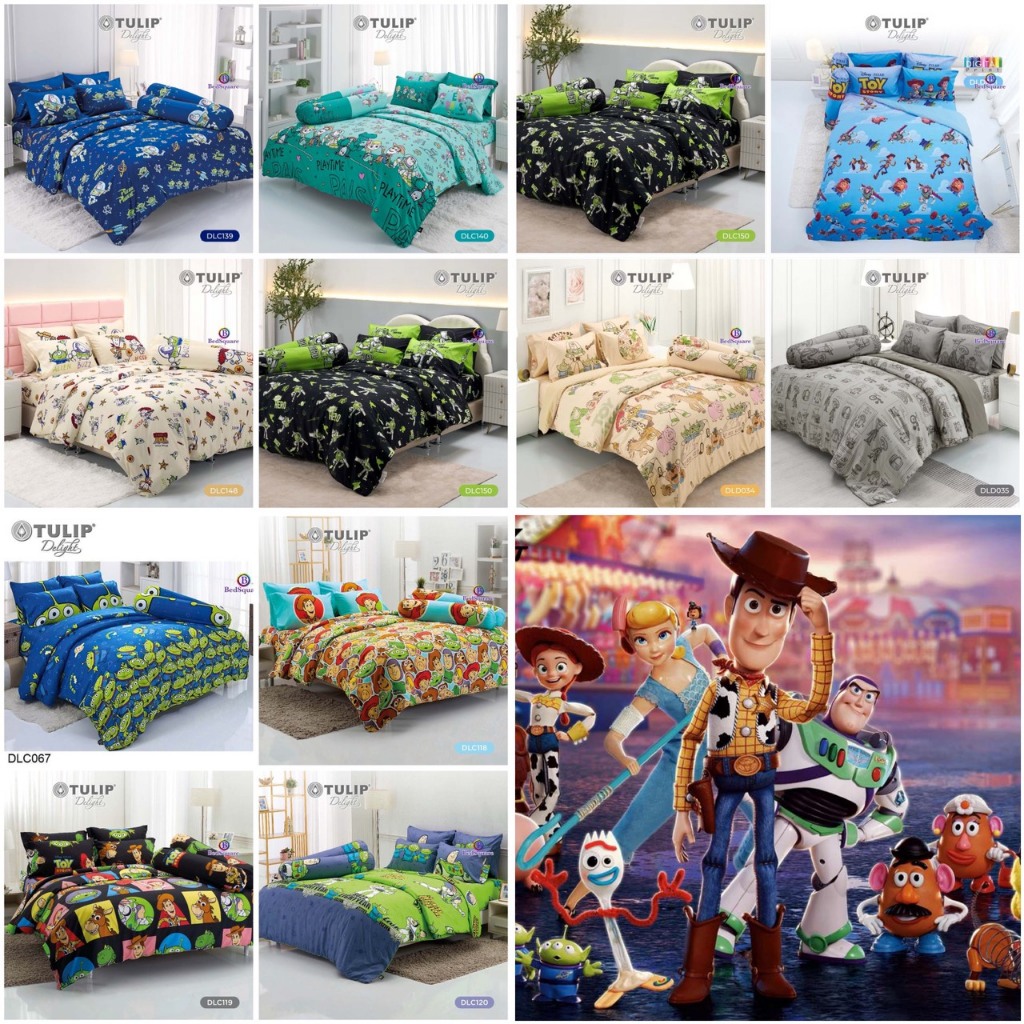 ผ้าปูที่นอน 3.5/5/6 ฟุต ลาย Toy Story/Tulip Delight