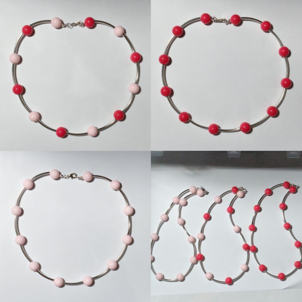 ❤️ Candy Curve  | สร้อยคอลูกปัดโทนพาสเทล 12 มม.