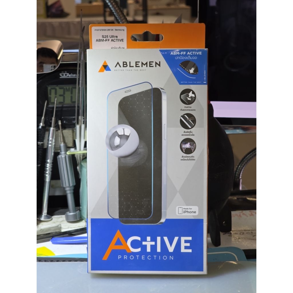 กระจกกันจอแตก S 25 Ultra ยี่ห้อ ABLEMEN ของแท้ล้านเปอร์เซ็นต์