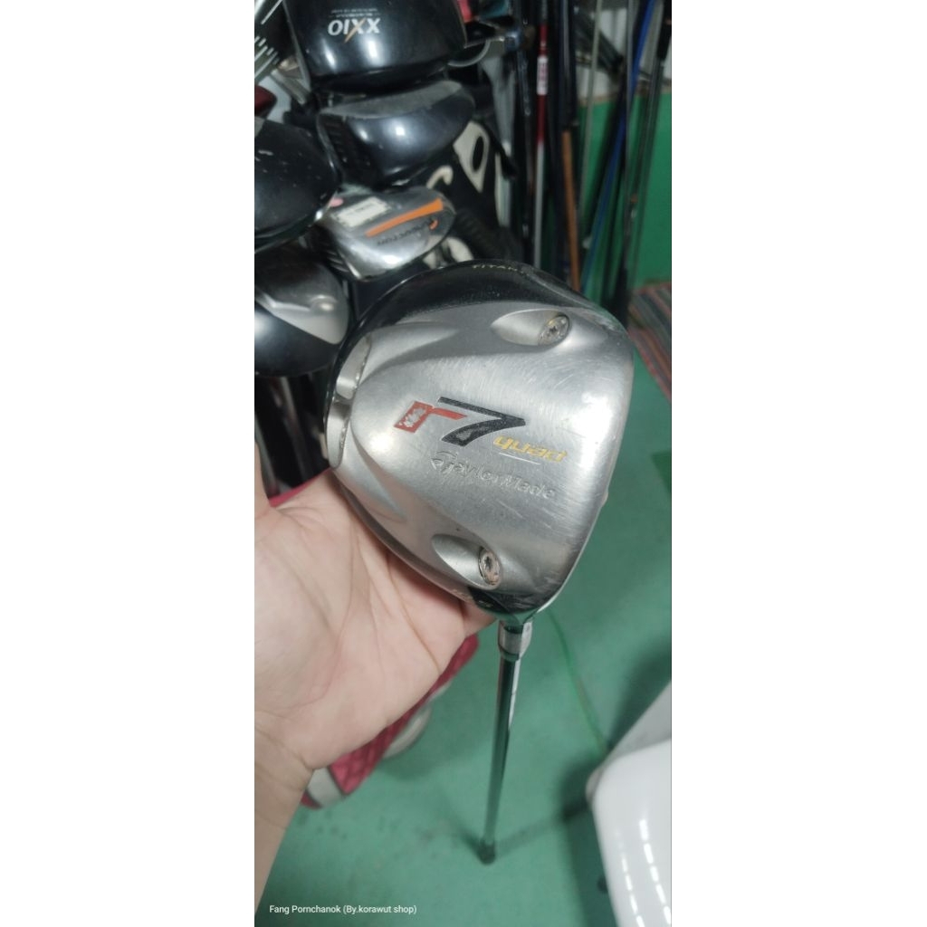ไม้กอล์ฟมือสอง Driver Taylormade r7 quad, FLEX-S ก้านTour AD *กริปมีรอยดังรูป