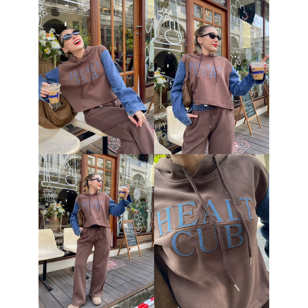 healt club 🩵🤎 (งานเซท2ชิ้น)