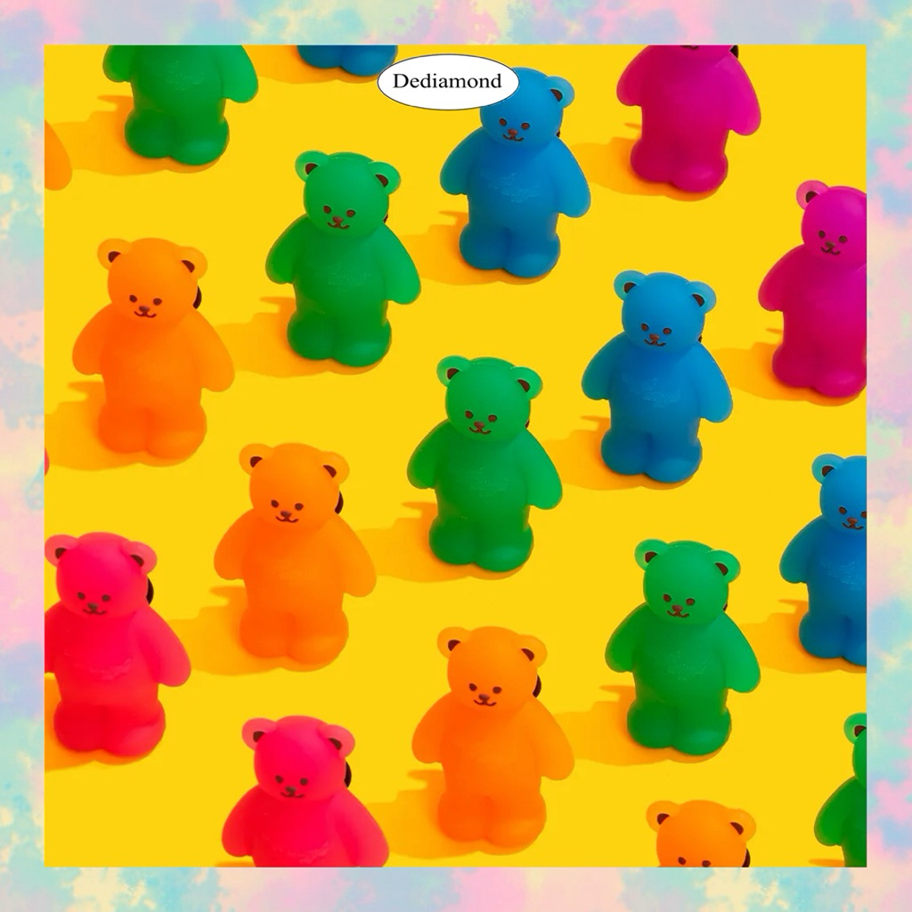 🇰🇷 Wiggle Wiggle Silicone Charm jibbitz ตัวติดรองเท้าวิกเกิ้ล ตัวติดกระเป๋า จิบบิท ลายหมี 5 ชิ้น พร้