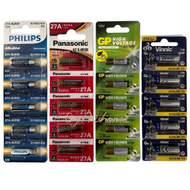 ถ่าน27A/MN27/L828F 12V แผง5ก้อน ขอแท้ไฟแรง