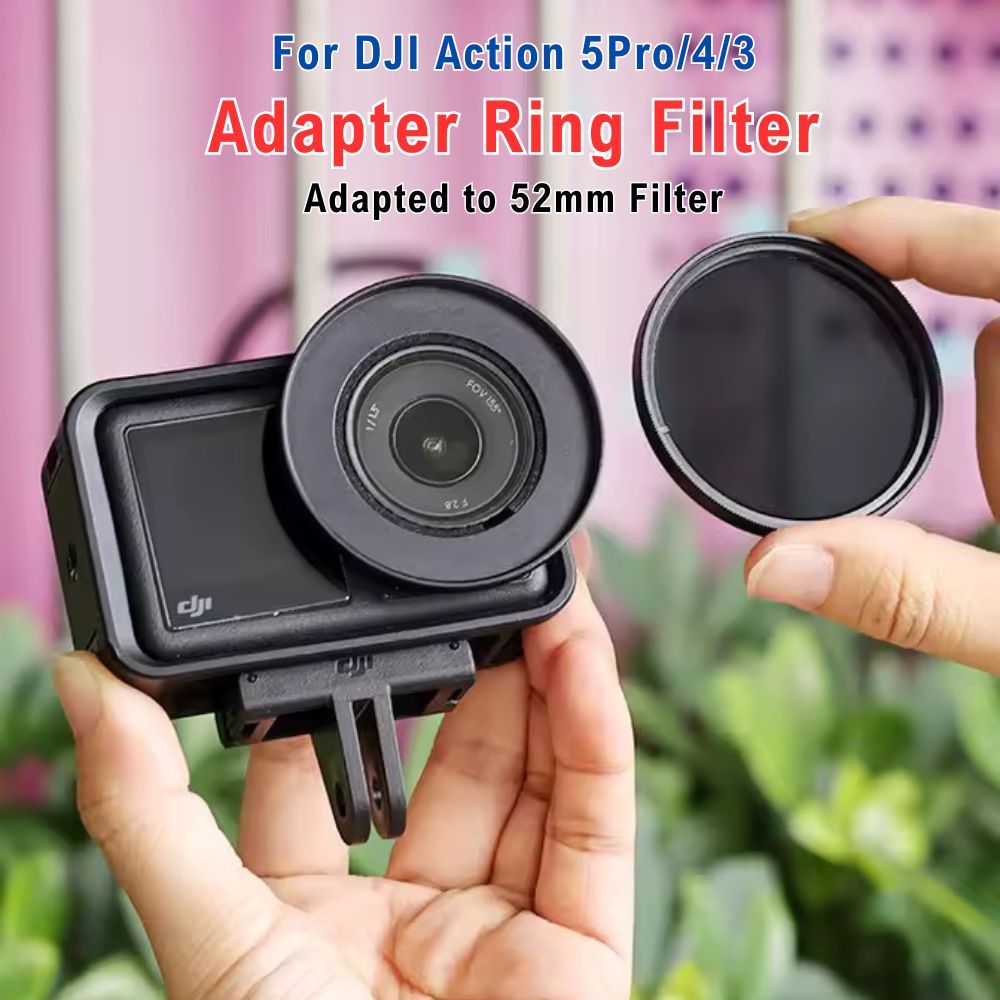 Metal Filter 52mm Adapter Frame for DJI Action 5 Pro / 4 / 3 อะแดปเตอร์ วงแหวน ขนาด 52 มม