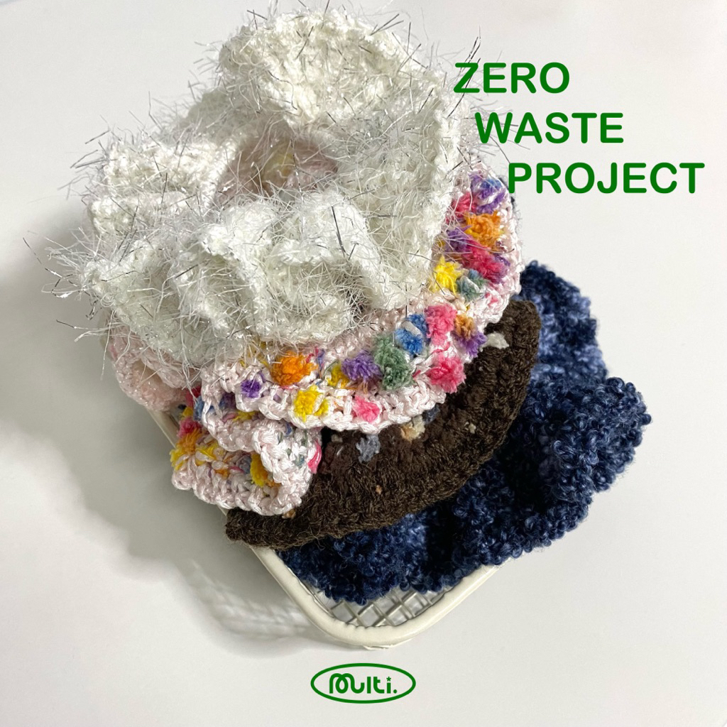 Multi (Zero waste project) Blooming scrunchie ยางมัดผม หนังยางรัดผม