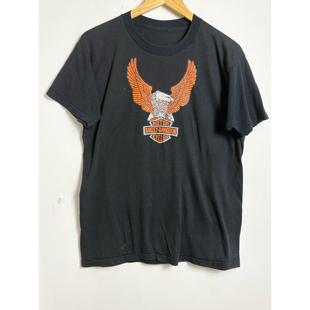 เสื้อยืดมือสอง vintage harley davidson eagle bar and shield t shirt