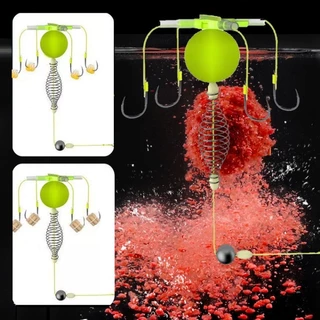 ตระกร้อตกปลาแบบทุ่นลอยใต้น้ำ ชุดตกปลา Anti Winding Float Line Group Feeder Sinker Fishing Tackle ใหม่