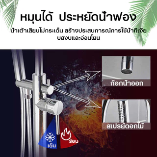 ⚡พร้อมส่ง⚡อ่างอาบน้ำแนวตั้ง ก๊อกน้ำร้อนและเย็น ก๊อกน้ำแนวตั้ง อ่างอาบน้ำ ทองแดงทั้งหมด ท่อน้ำเชื่อมต่อกับผนังหรือบนพื้นA