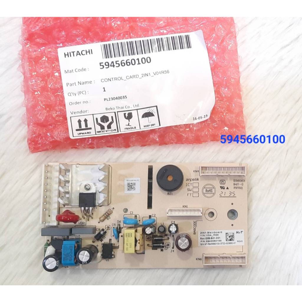 5945660100 บอร์ด/แผงควบคุมตู้เย็น Hitachi ใช้กับรุ่น R-V190ATH1