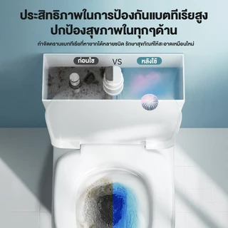 【1 กล่อง】Jasmeen ก้อนฟ้าใส่ชักโครก กลิ่นดอกกุหลาบ ดับกลิ่น เจลดับกลิ่น โถสุขภัณฑ์ ลดการก่อตัวของแบคทีเรีย 1กล่องมี10ก้อน