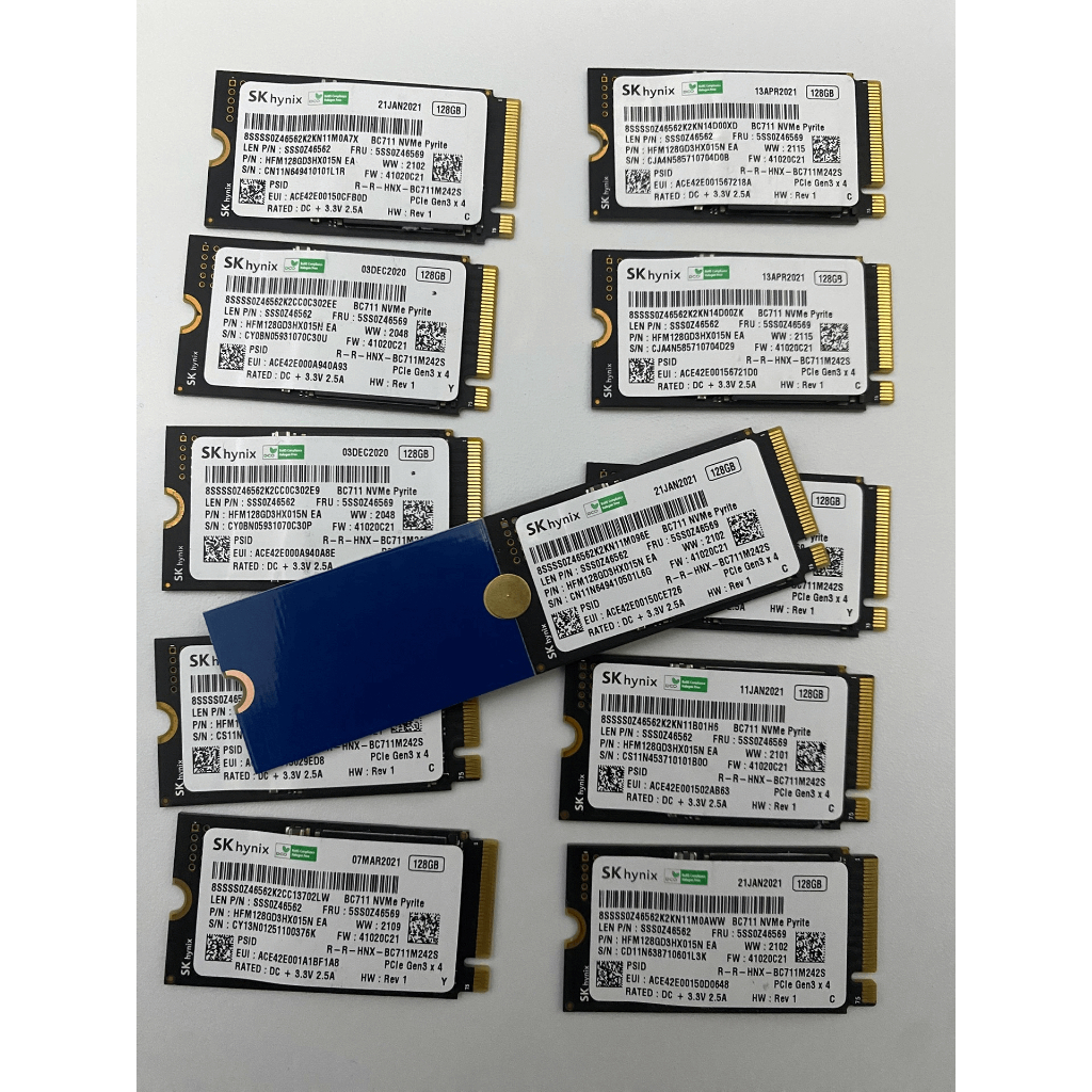 SK Hynix BC711 128GB SSD | M.2 2242 NVMe PCIe 3.0 x4 | สำหรับโน้ตบุ๊ก ความเร็วสูง สภาพใหม่