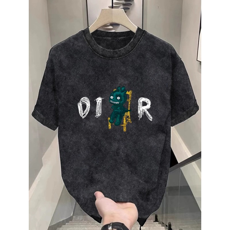 เสื้อยืดชาย เสื้อวินเทจ พิมพ์ลาย non iron t-shirt วินเทจ เสื้อคอกลม 3xl เสื้อ oversize เสื้อวินเทจ