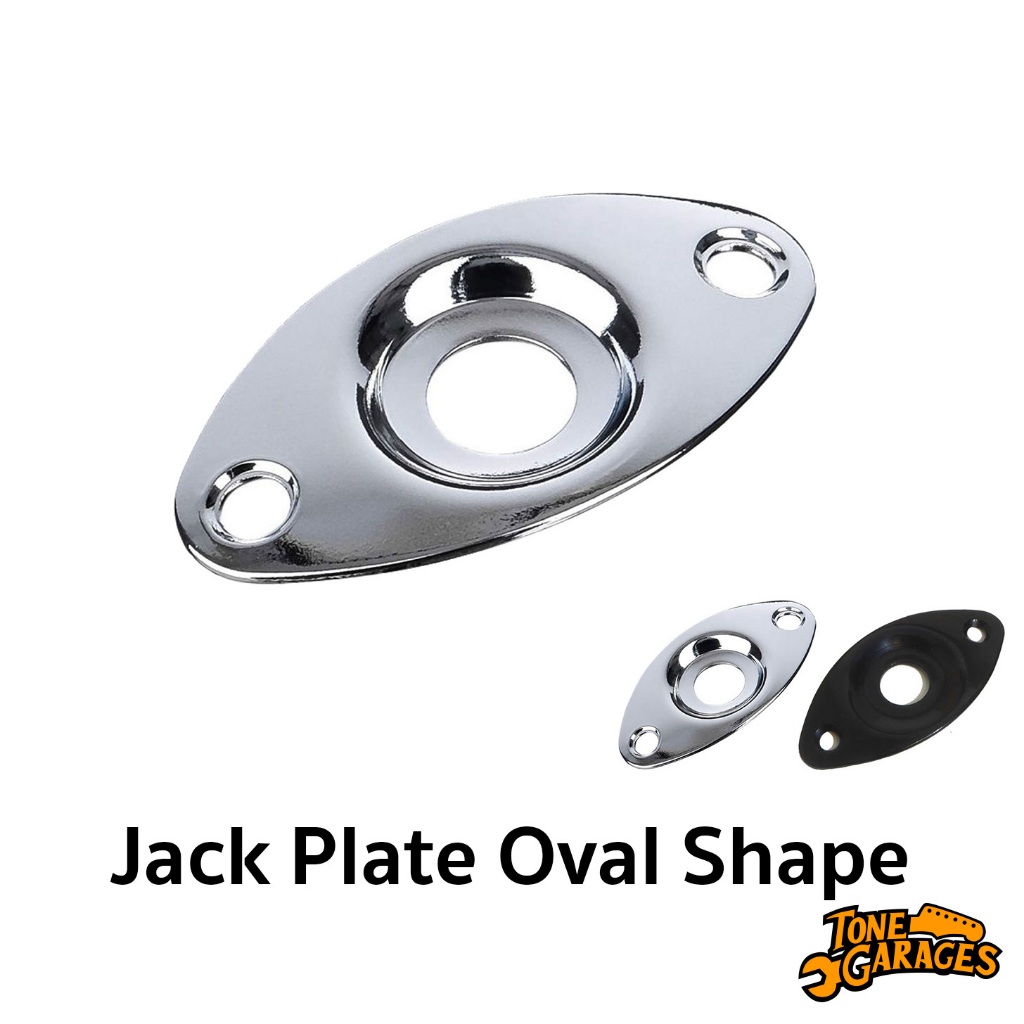 Jack Plate Oval Shape ฝาปิดรูแจ็คกีต้าร์ เบส รูปทรงรี