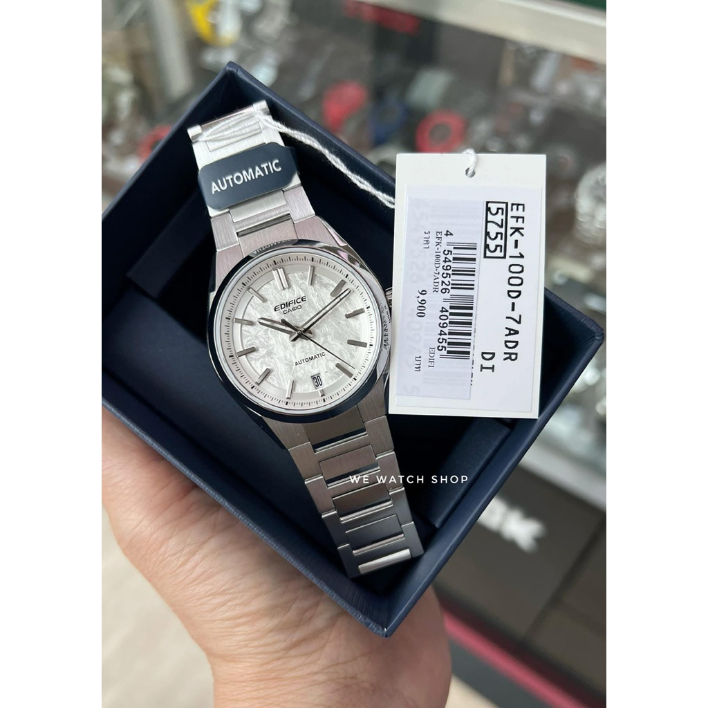 รับประกันศูนย์ cmg edifice efk-100d-7adr efk-100 efk-100d สินค้าใหม่ ของแท้ edifice automatic จอ สีข